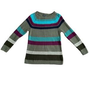 American Living Multicolor Knit Long Sleeve Sweater Top, M